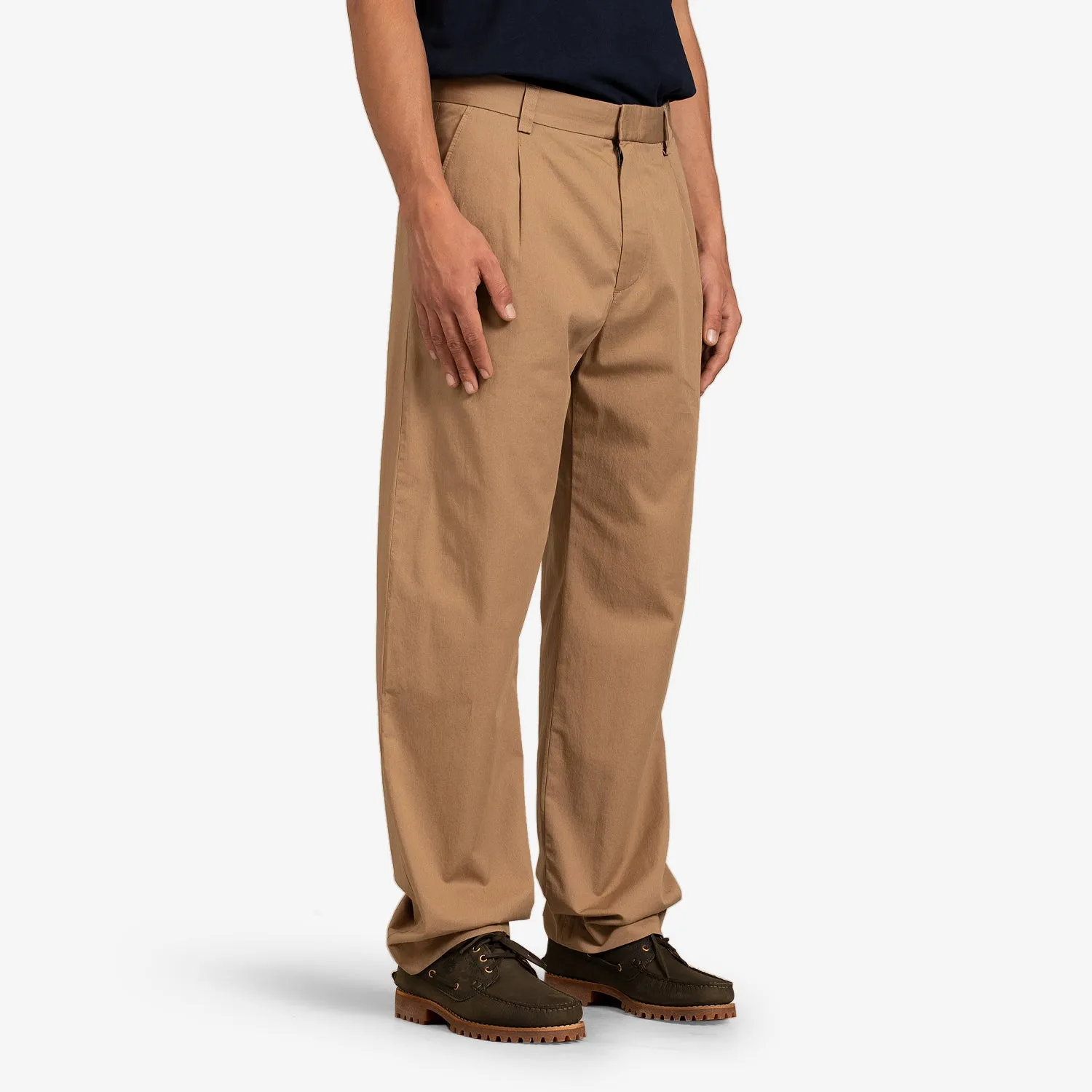 Aaren Fine Twill Trousers Khaki