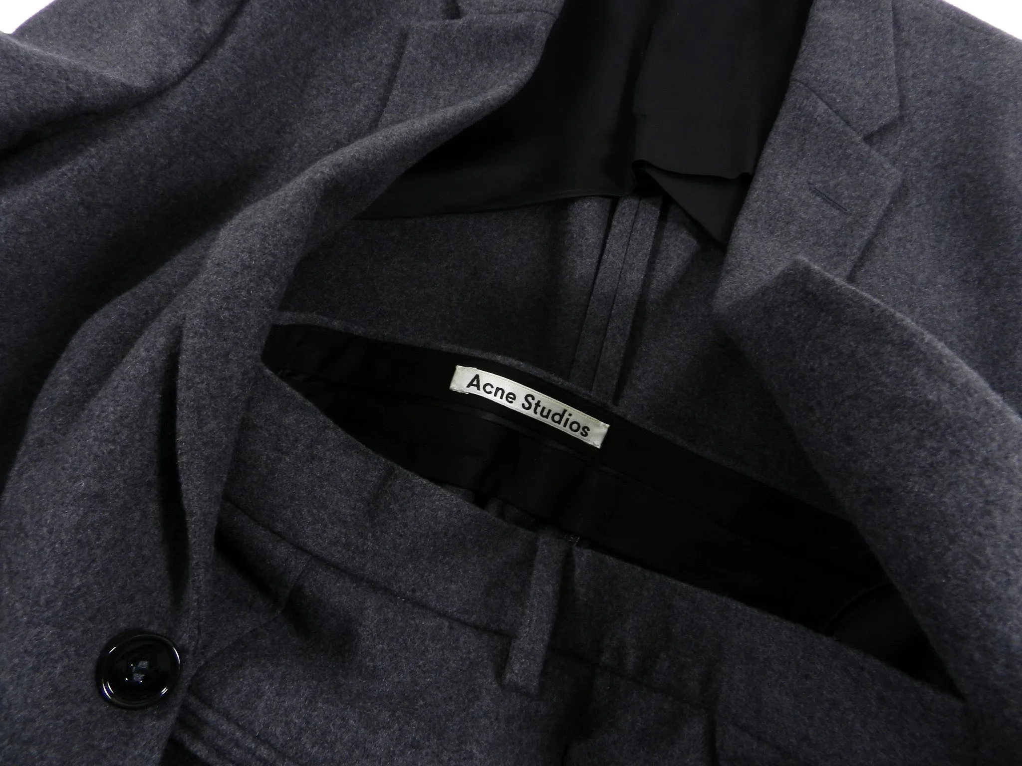 Acne Studios Two Piece Wool Grey Suit - 38