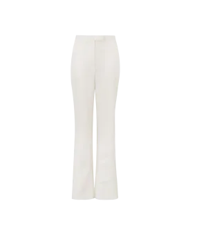 Back-Slit Wool Pants