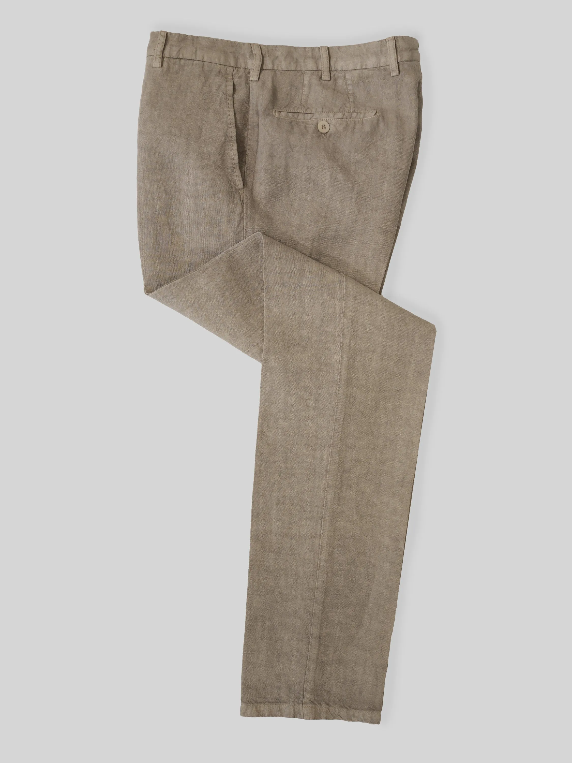 Beige linen sport trousers