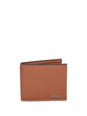 Beige Logo Bifold Wallet