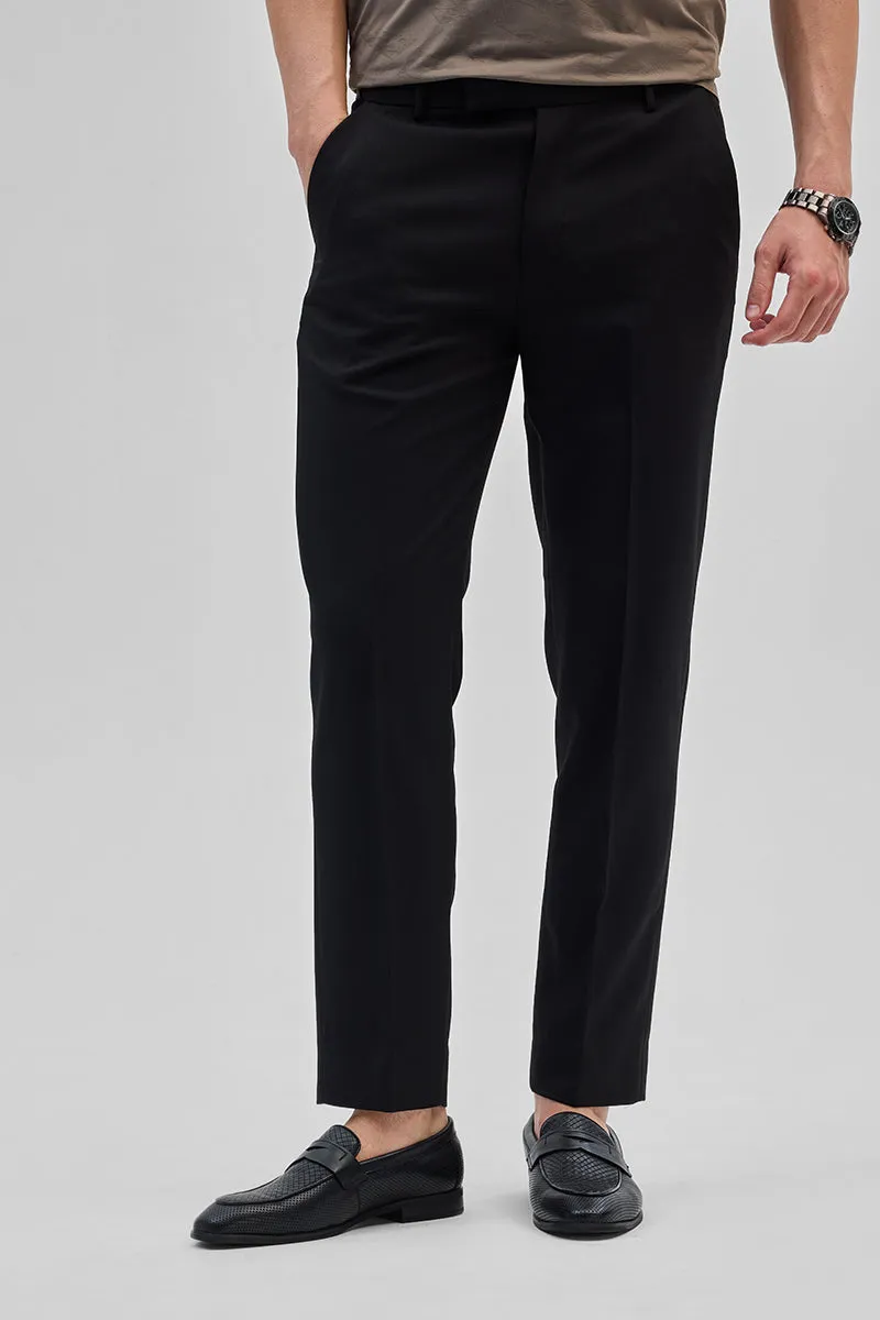 Black Stretch Slim Fit Trousers