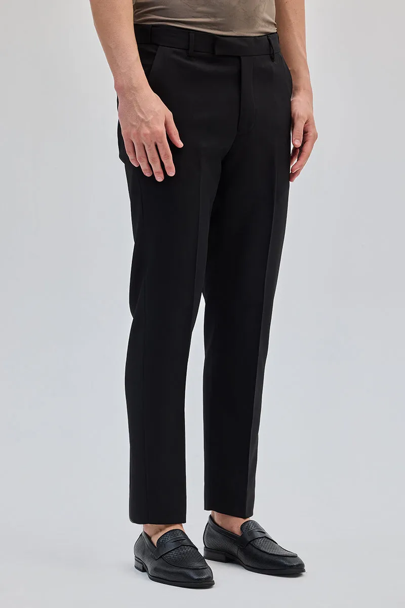 Black Stretch Slim Fit Trousers