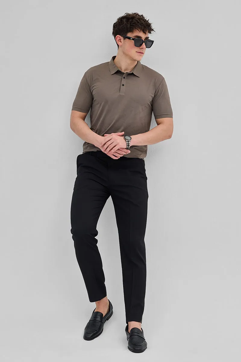 Black Stretch Slim Fit Trousers