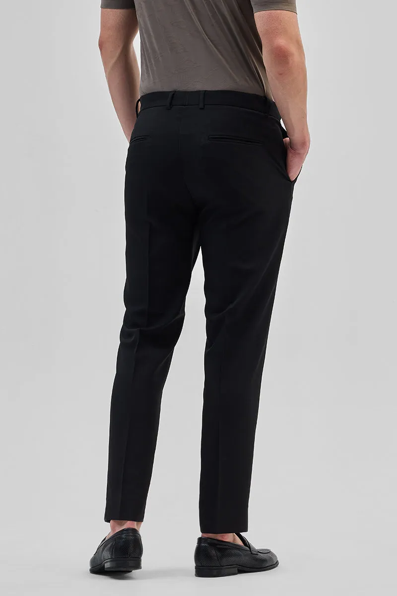 Black Stretch Slim Fit Trousers