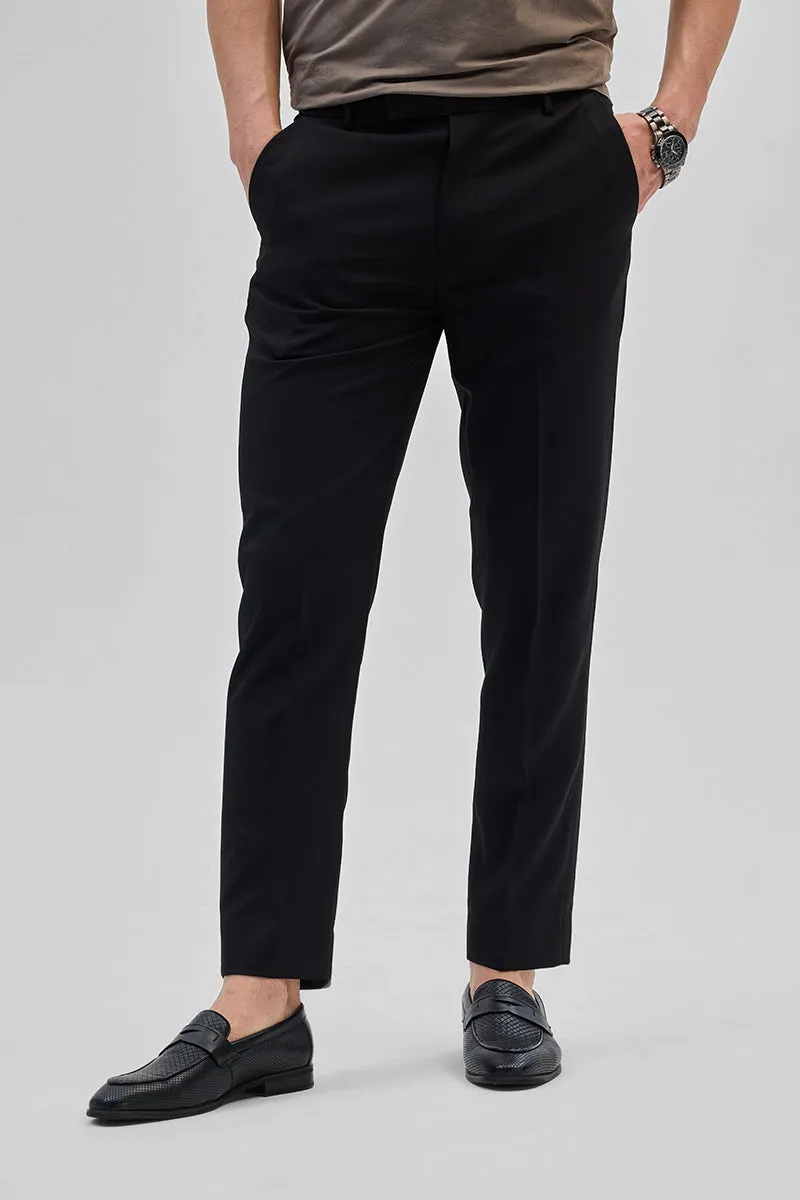 Black Stretch Slim Fit Trousers