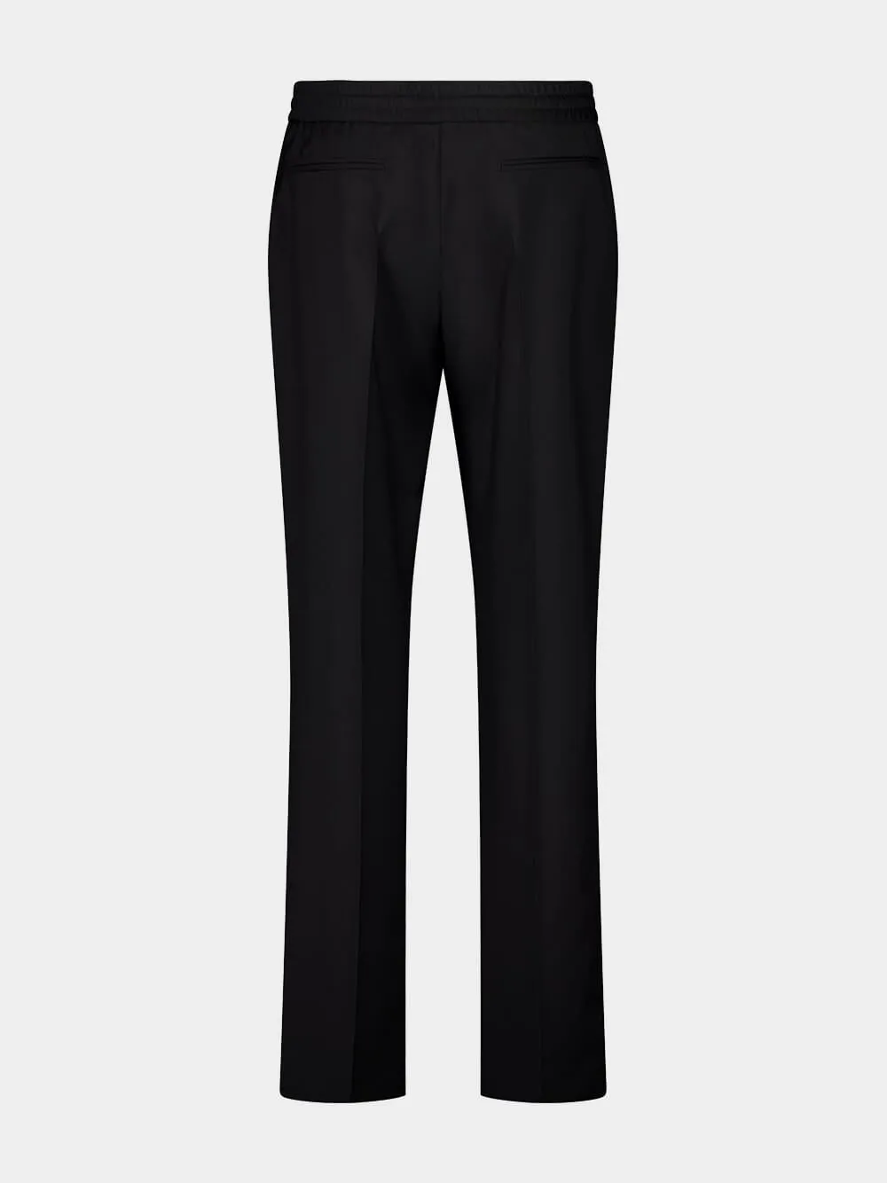 Black Wool Mohair Trousers