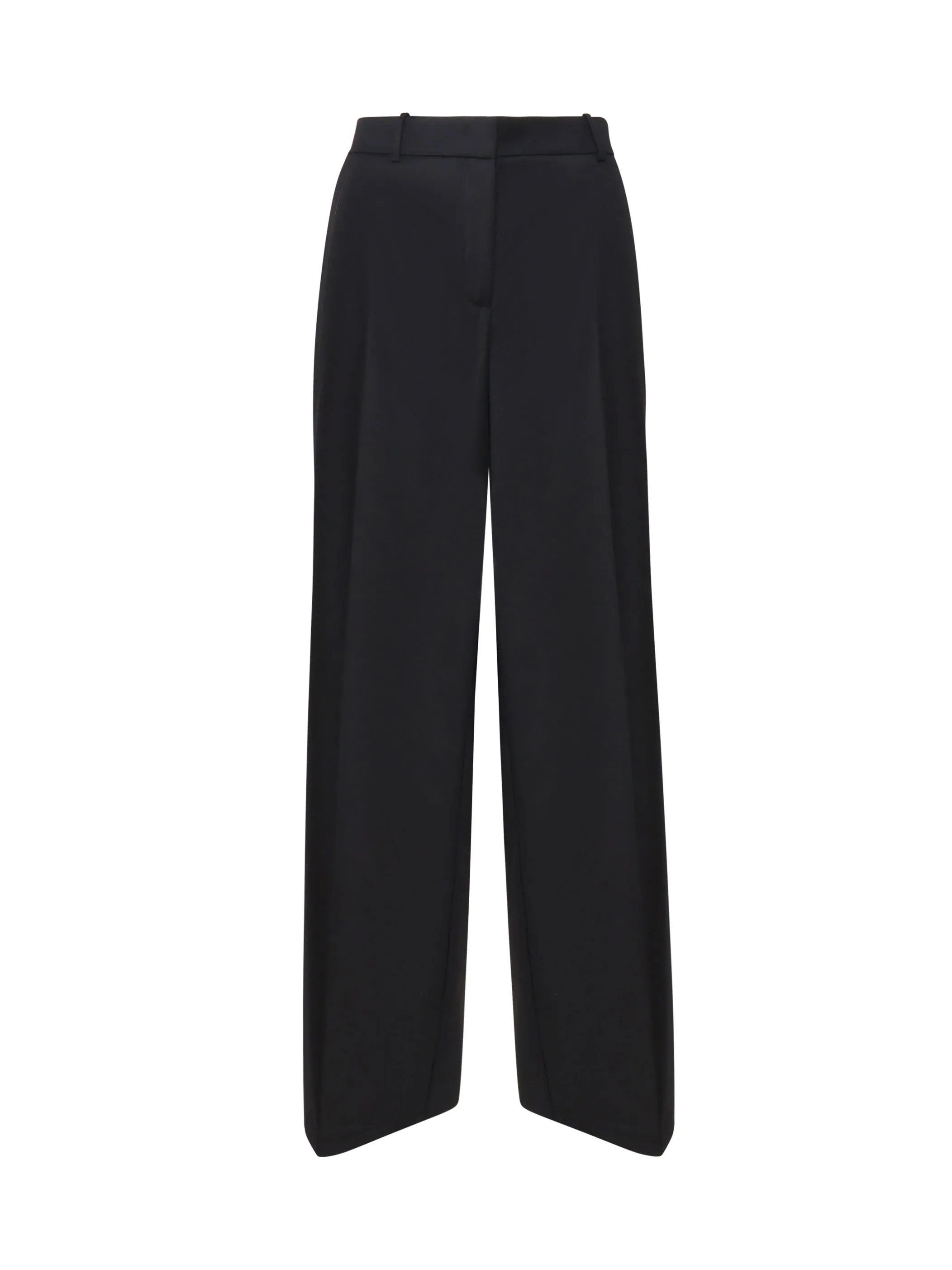 Blended Wool Black Trousers