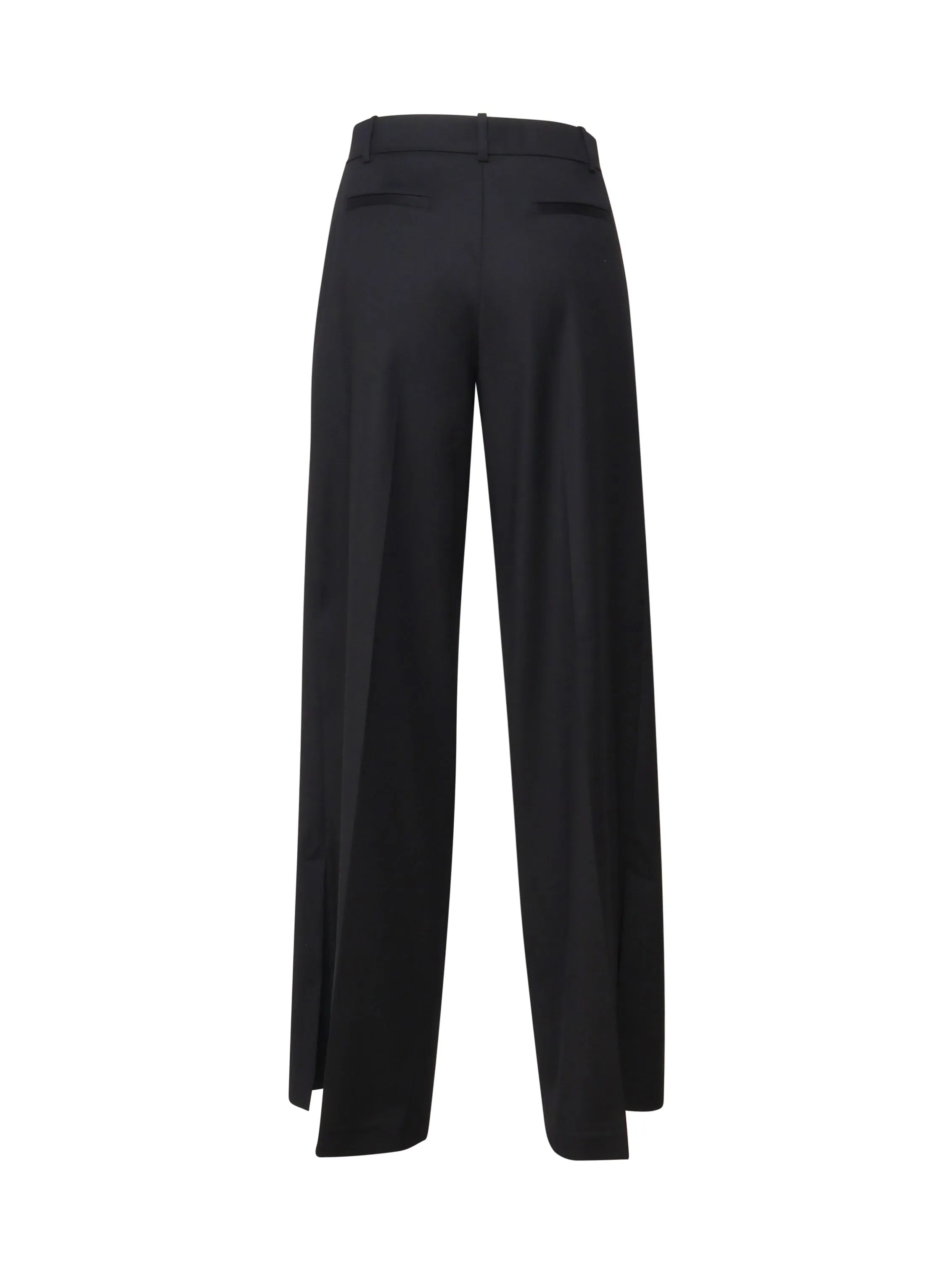 Blended Wool Black Trousers