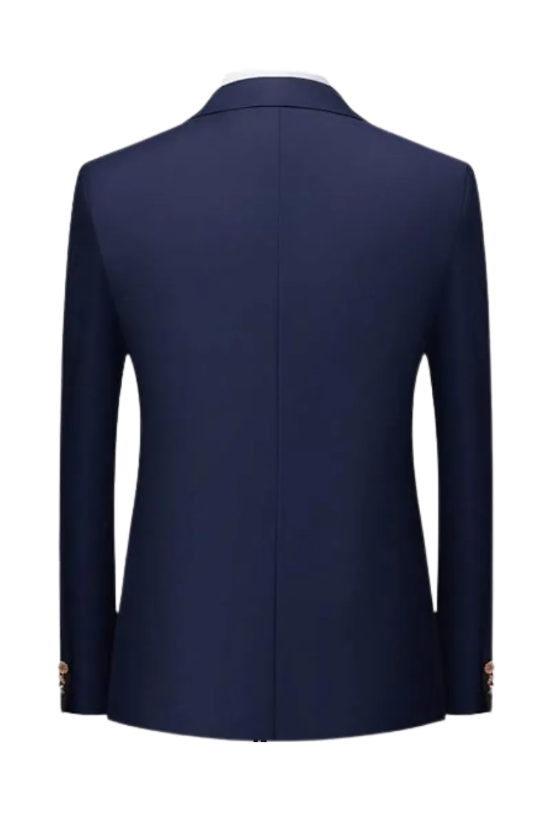 Blue Slim Fit 2-Piece Double Breasted suit