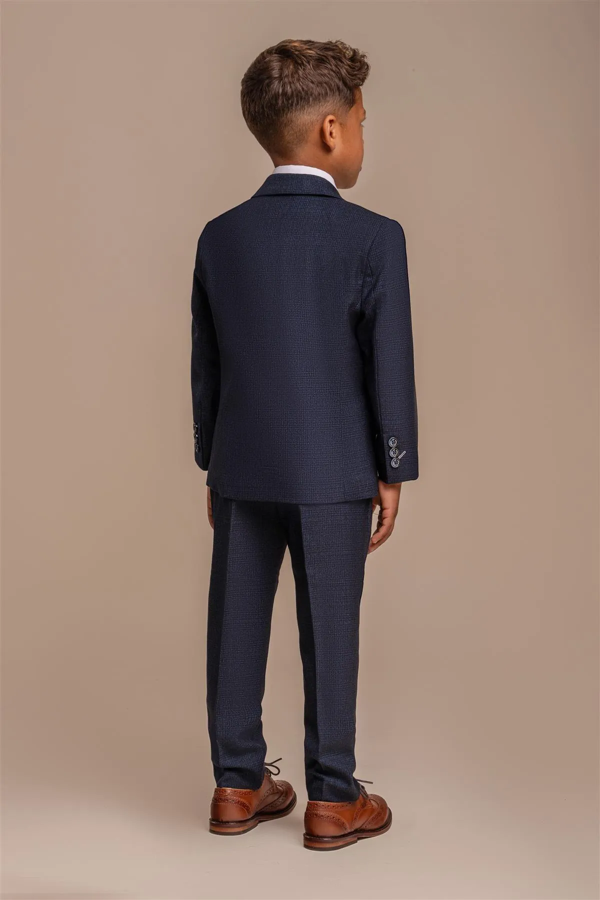 Boys Caridi Navy Three Piece Suit