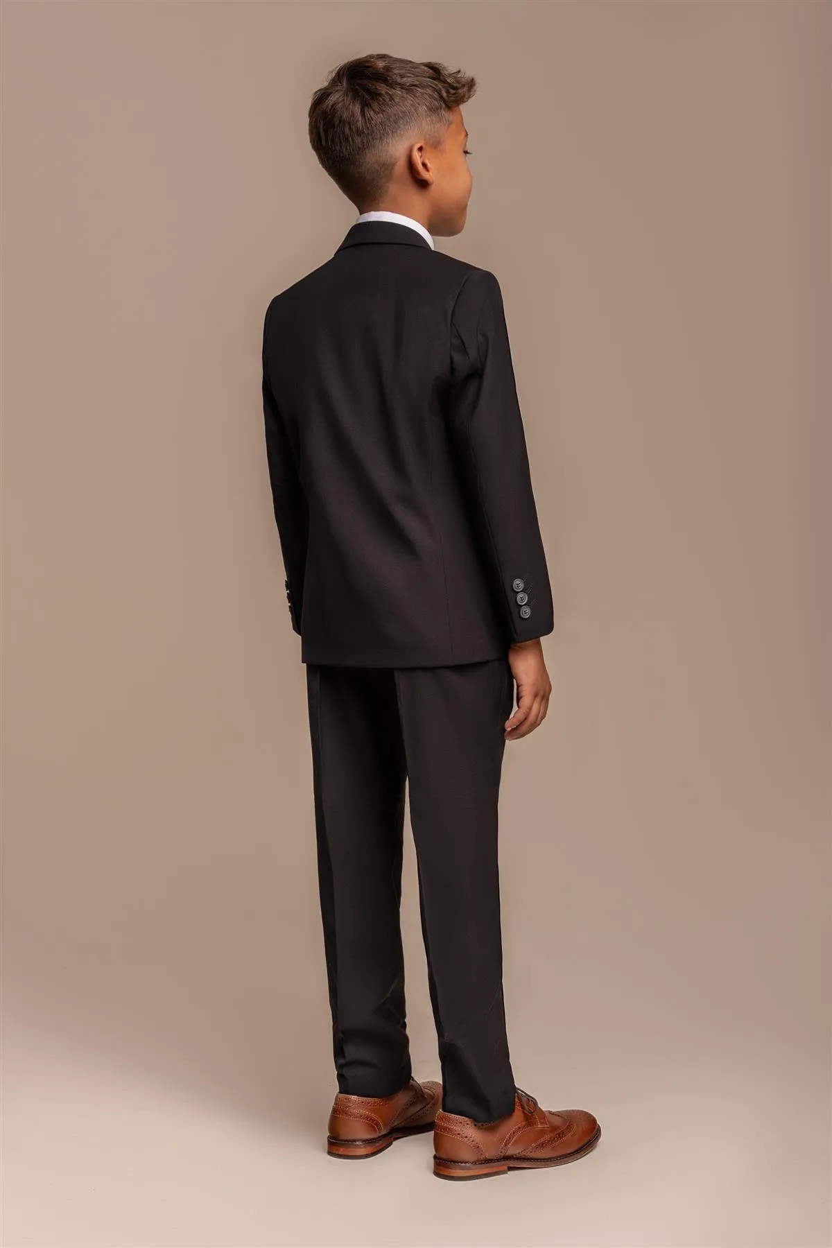 Boys Marco Black Three Piece Suit