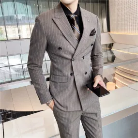 British Double-breasted Formal Tuxedo