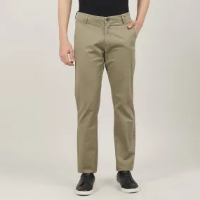 British Khaki-Cotton Trousers-Slim Tapered Fit