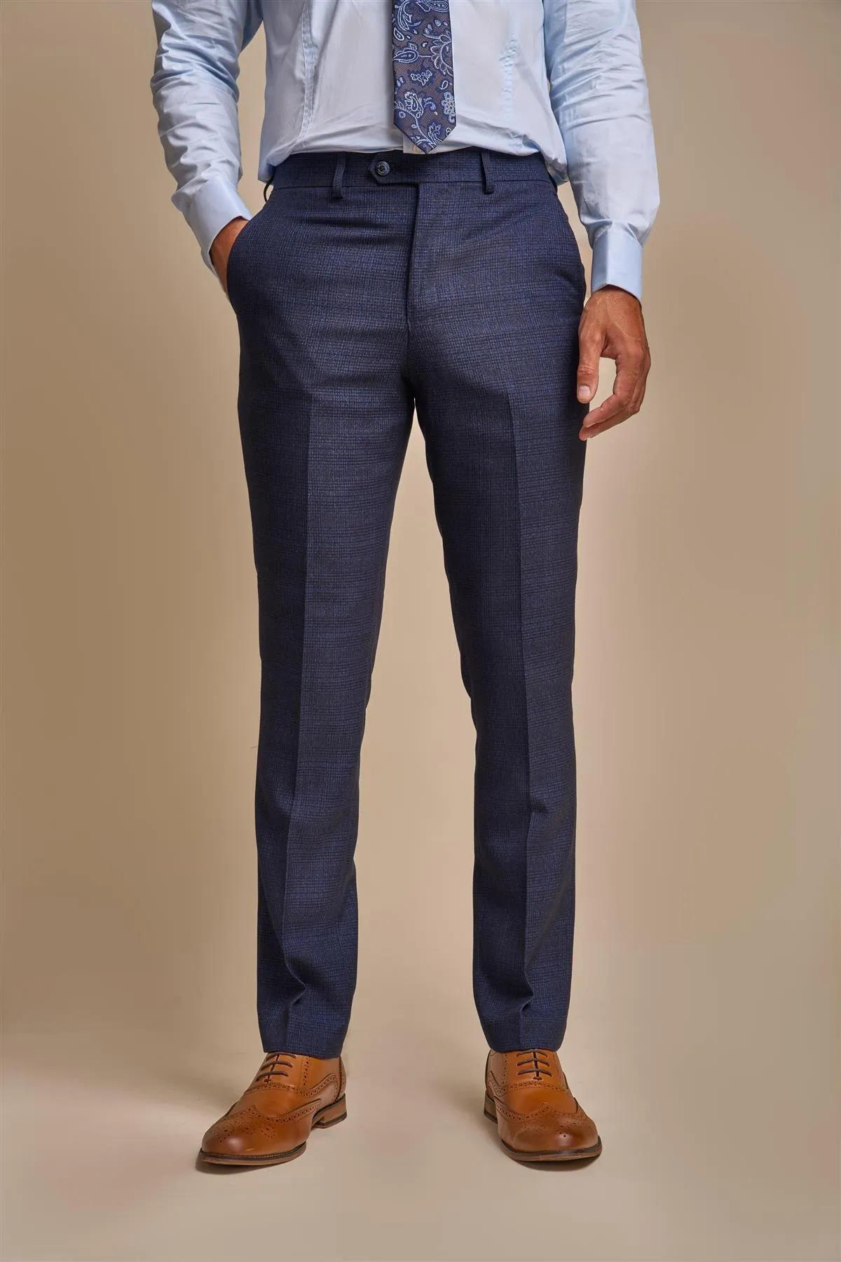 Caridi Navy Double Breasted Two Piece Suit