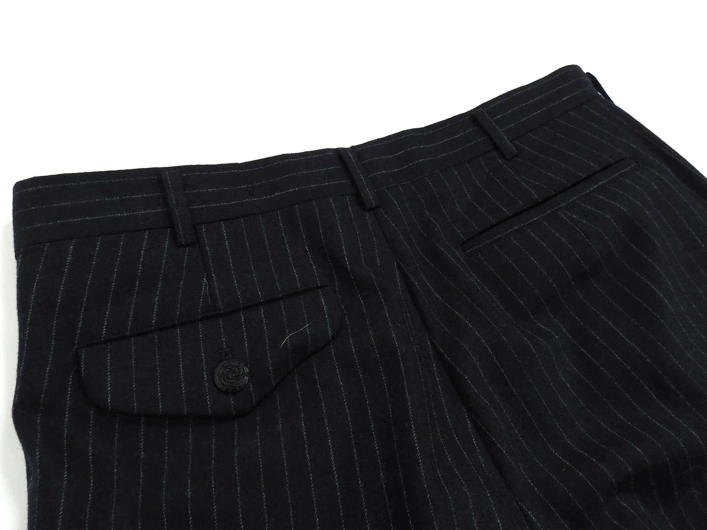 Comme des Garcons Homme Plus Navy Pinstripe Wool Suit - L