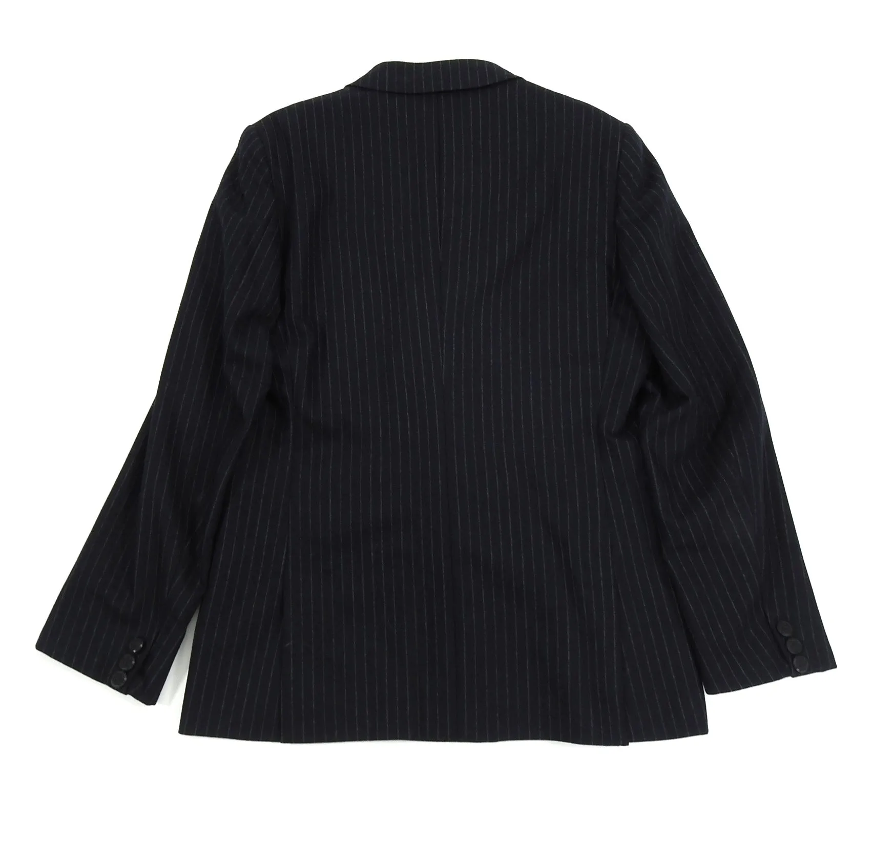 Comme des Garcons Homme Plus Navy Pinstripe Wool Suit - L