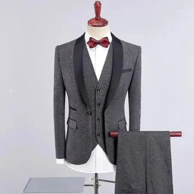 Cowell Tuxedo Wedding Suit, Shawl Collar