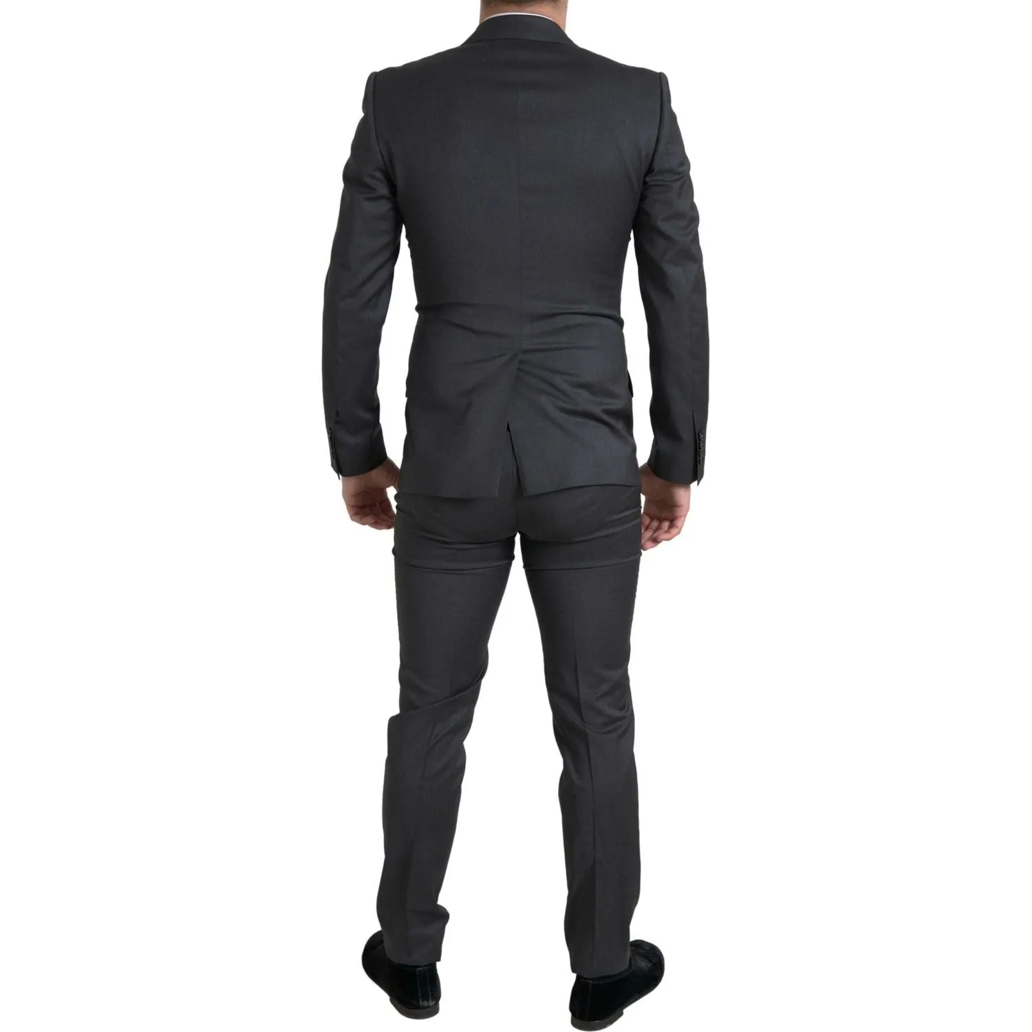 Dolce & Gabbana Sleek Grey Slim Fit Double Breasted Suit