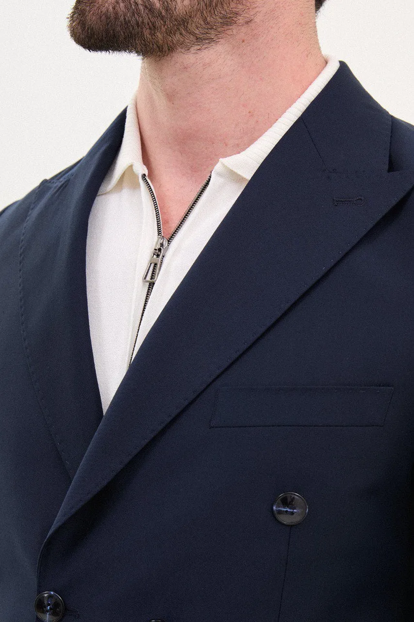 Double Breasted Navy Blue Suit.