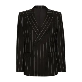 Double Breasted Striped Casual Blazer