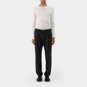 Dries van Noten Pinstripe Triple Pleat Trousers