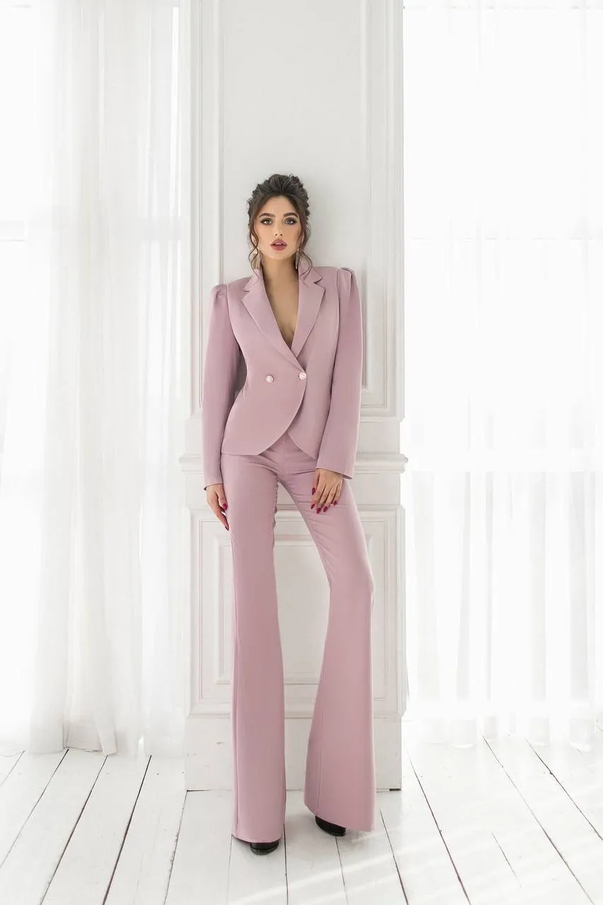 Dusty Pink Double Breasted Suit 2-Piece