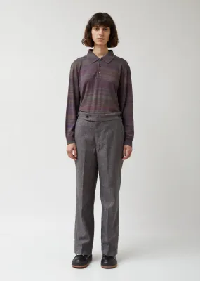 Elastic Poly Tweed Side Tab Trouser