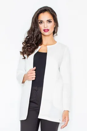 Elegant Longline Foam Jacket with Stylish Accents