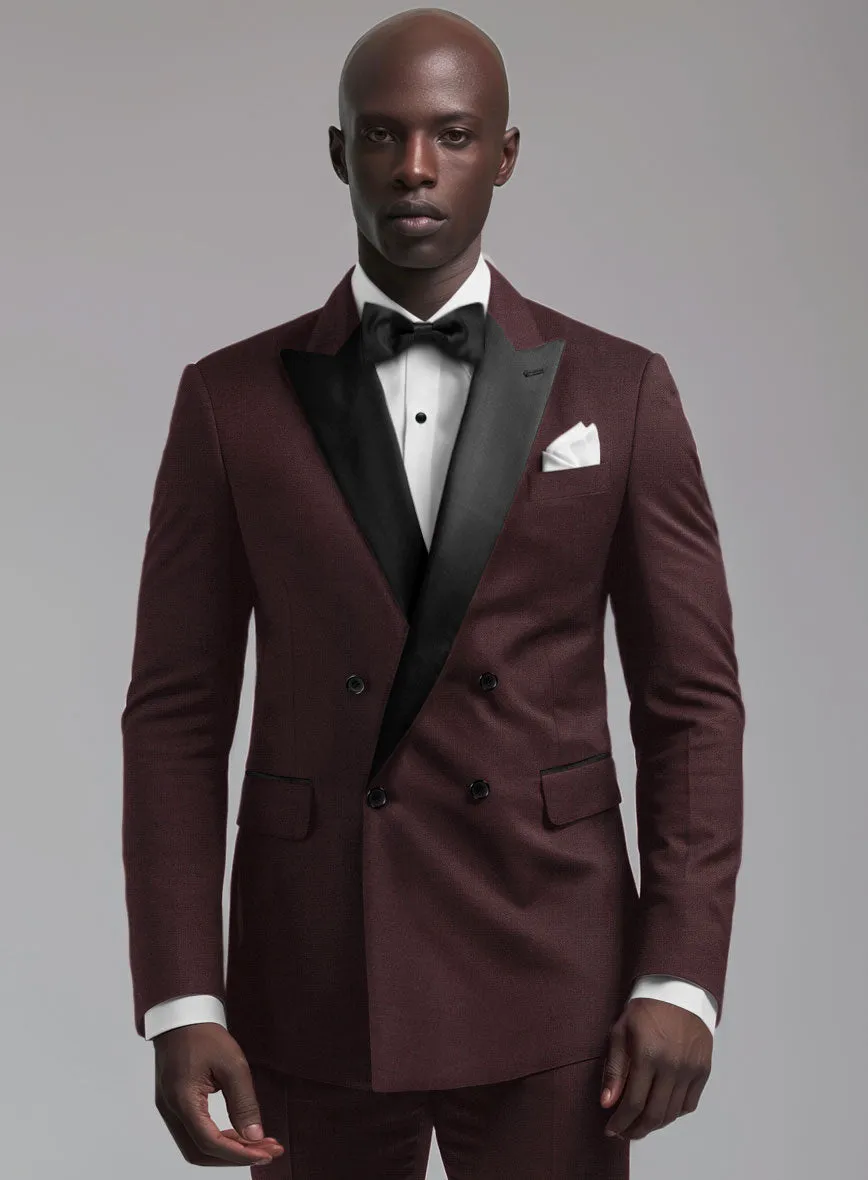 Enigma Wine Double Breasted Tuxedo Suit