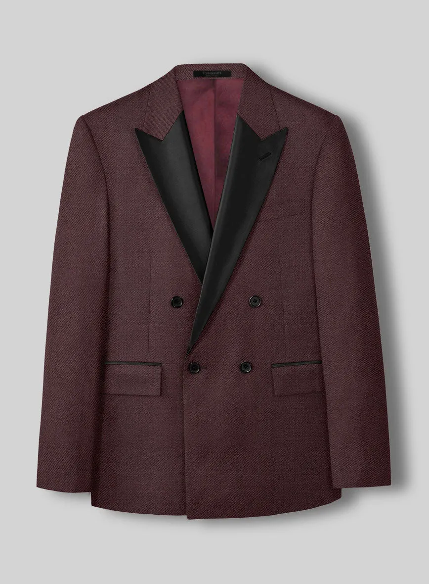 Enigma Wine Double Breasted Tuxedo Suit