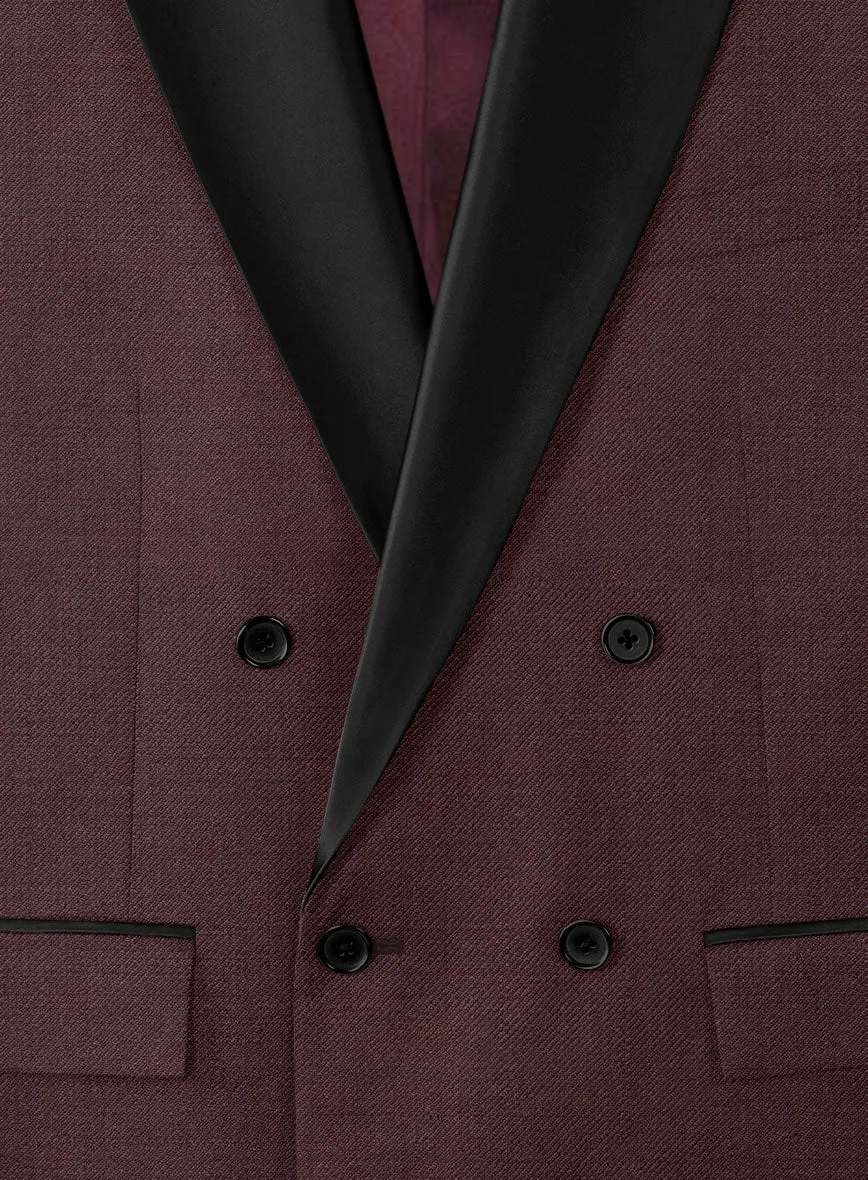 Enigma Wine Double Breasted Tuxedo Suit