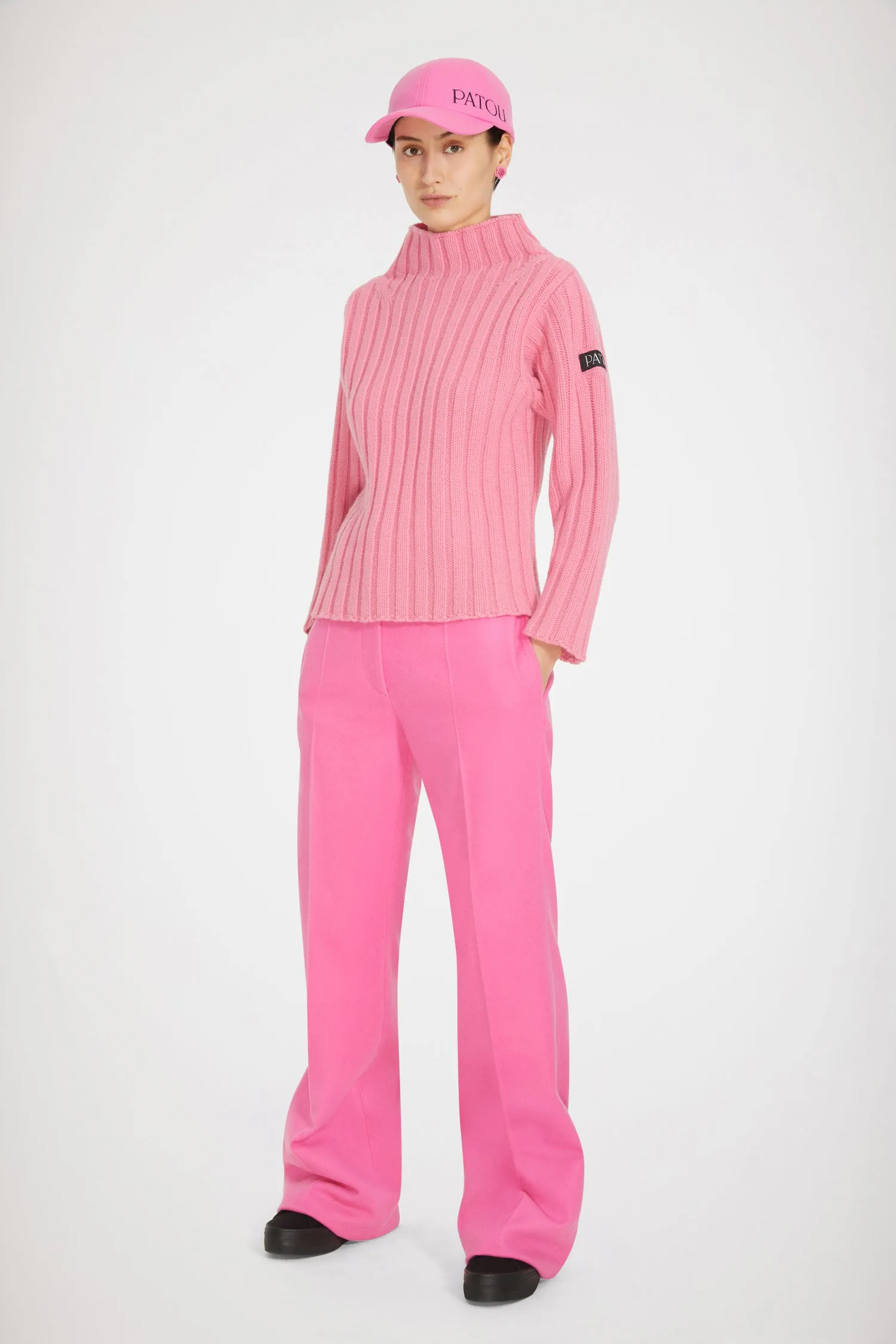 Flared trousers in responsible wool and cashmere