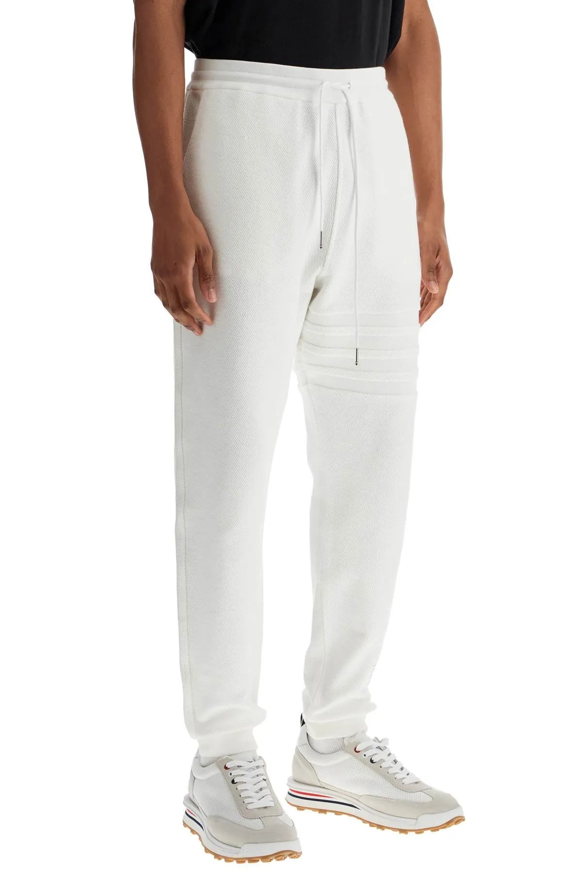 Four-Stripe Cotton Track Pants