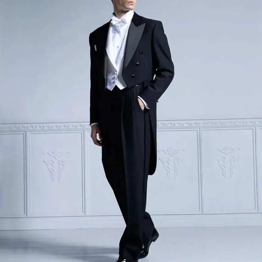 Funki Buys | Men's Custom 3 Pcs Formal Wedding Tailored Tux