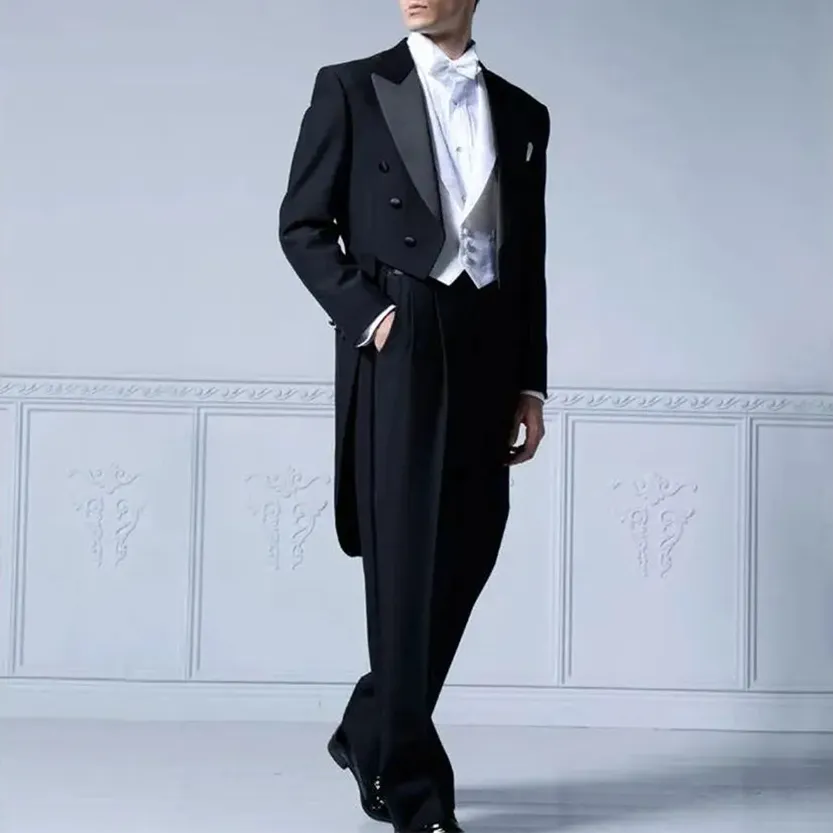 Funki Buys | Men's Custom 3 Pcs Formal Wedding Tailored Tux