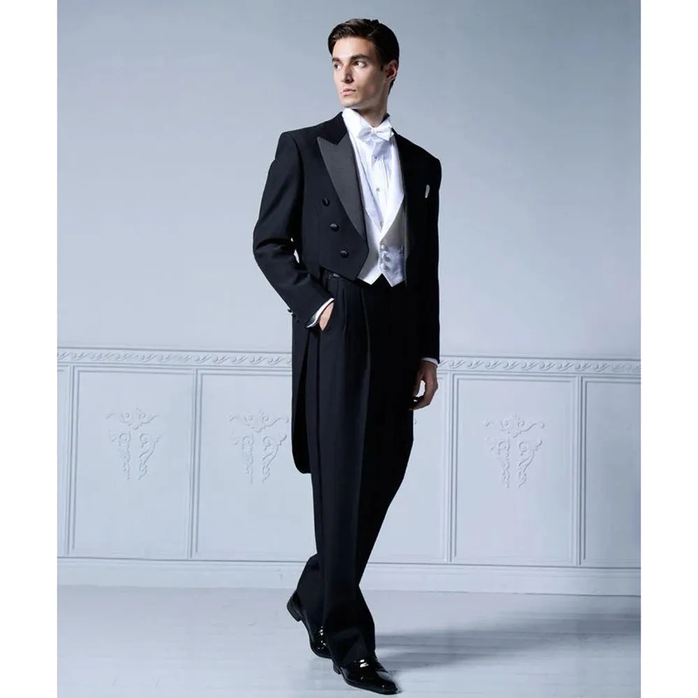 Funki Buys | Men's Custom 3 Pcs Formal Wedding Tailored Tux