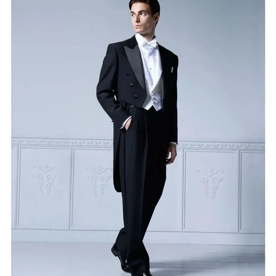 Funki Buys | Men's Custom 3 Pcs Formal Wedding Tailored Tux