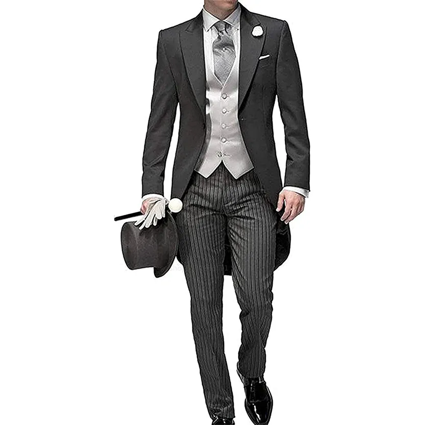 Funki Buys | Suits | Men's 3 Pcs Tailored Wedding Morning Suit