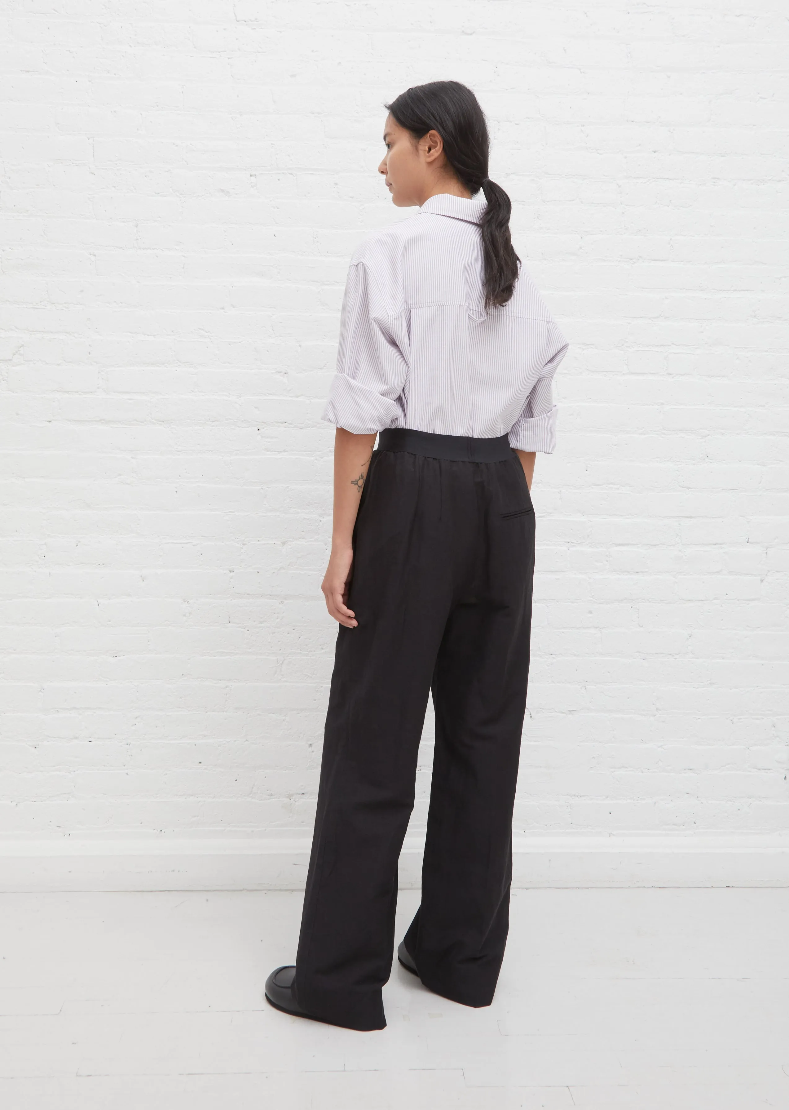 High Waisted Wide Leg Pull On Pant