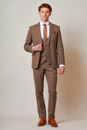 HM5 - Tan Tailored Three Piece Suit