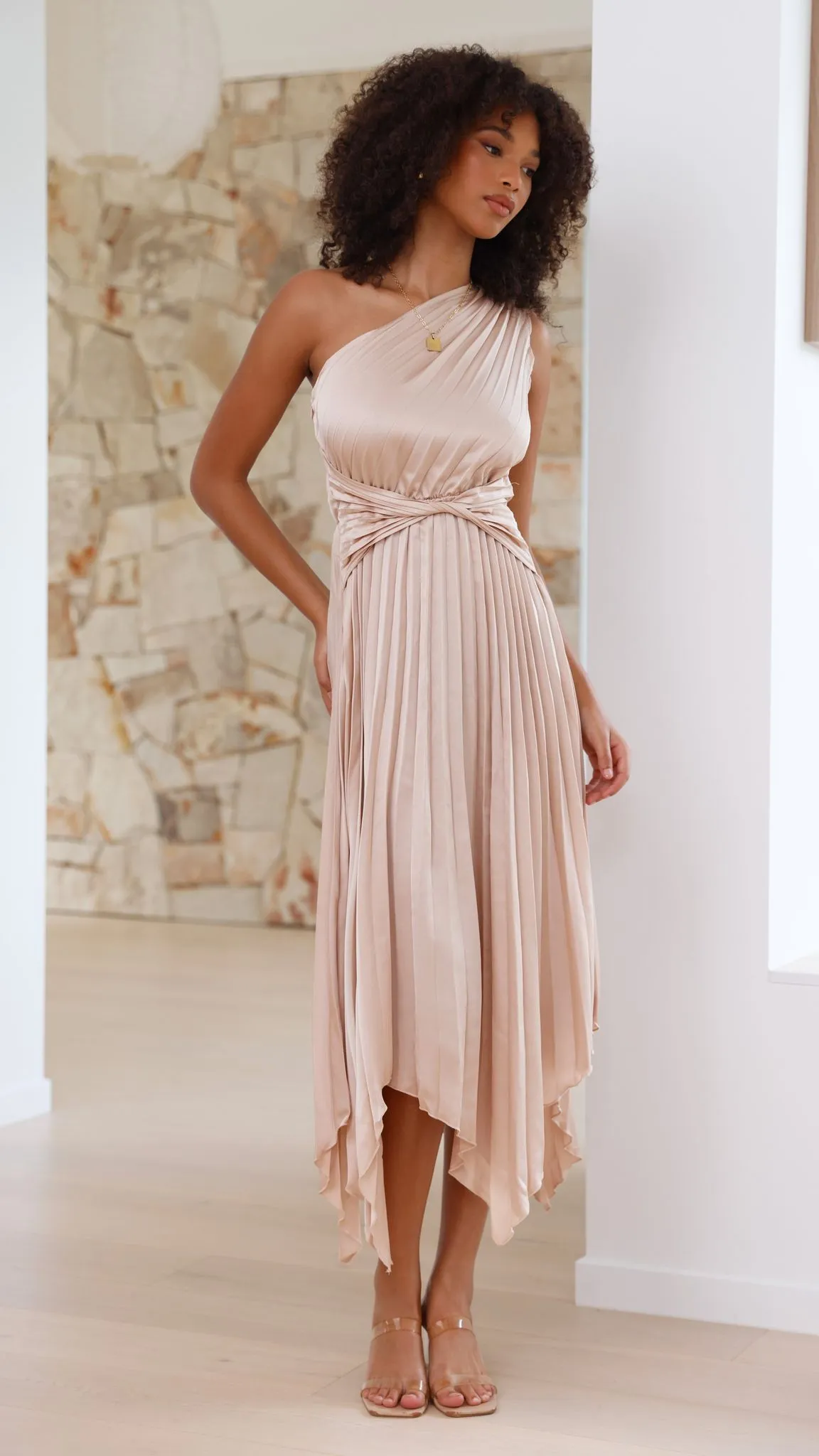 Isla - One Shoulder Midi Dress