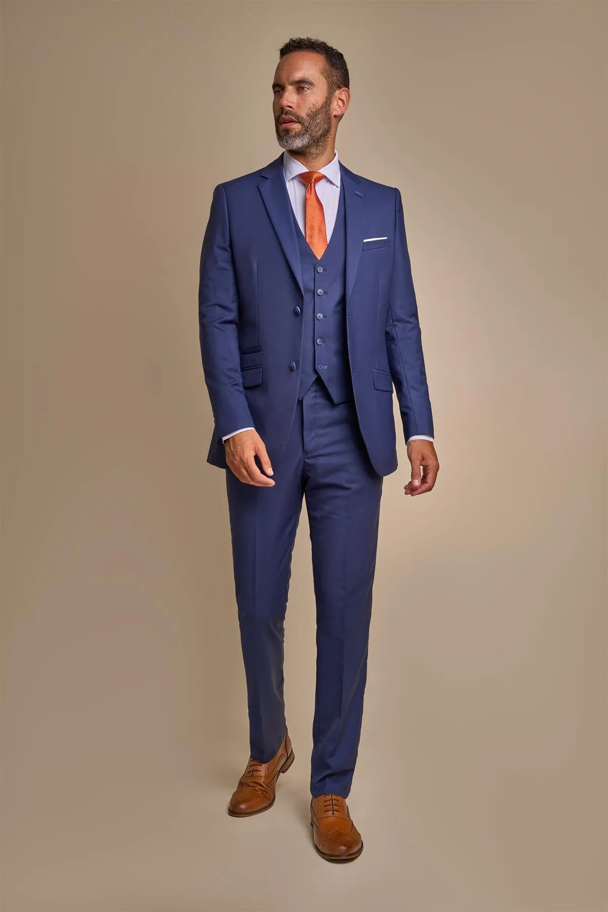 Jefferson Navy Long Three Piece Suit