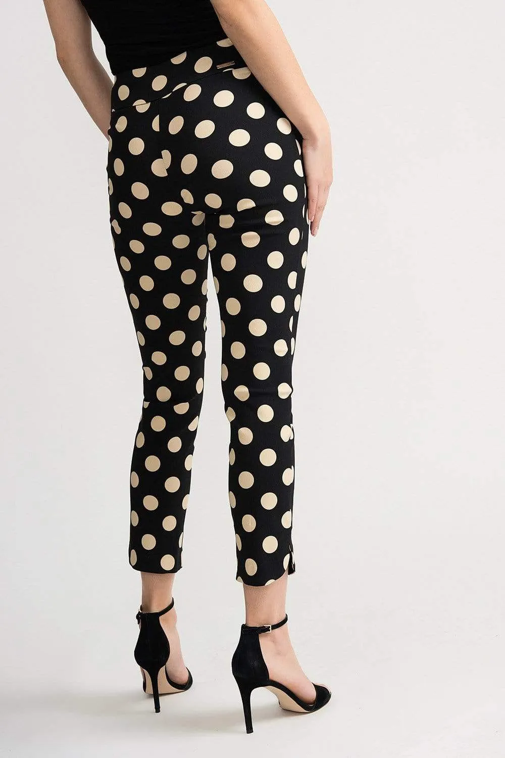 Joseph Ribkoff Black and Beige Spotted 202169 Trousers 113