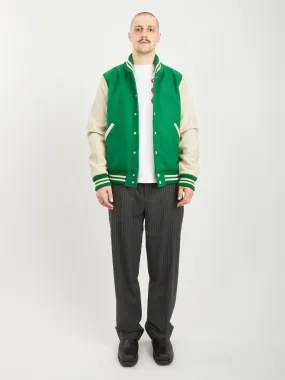 Kelly Green/Milk Varsity Jacket