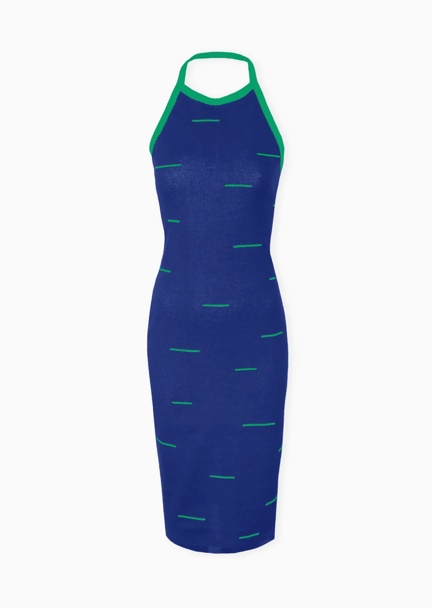 Kristi - Linear Halter Pencil Dress