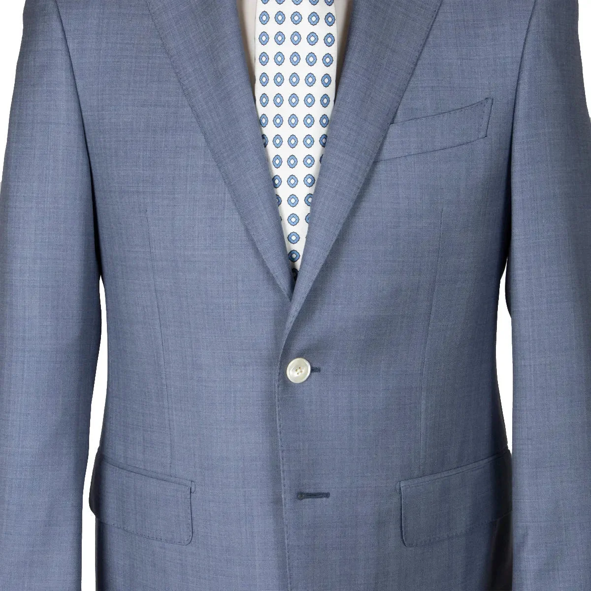 Light Blue 100% Wool Suit