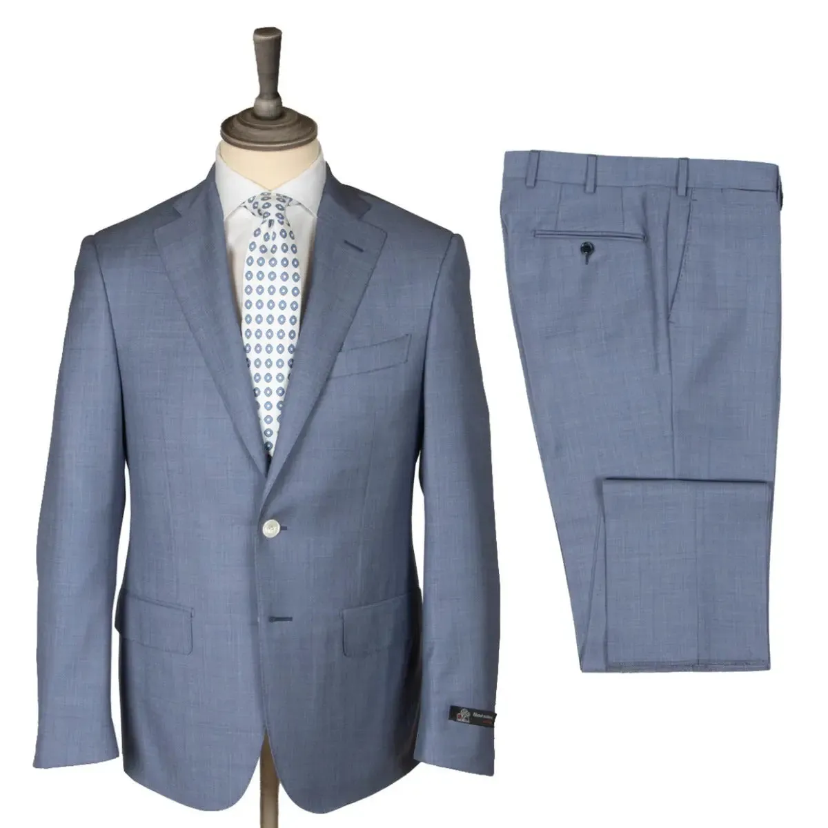 Light Blue 100% Wool Suit