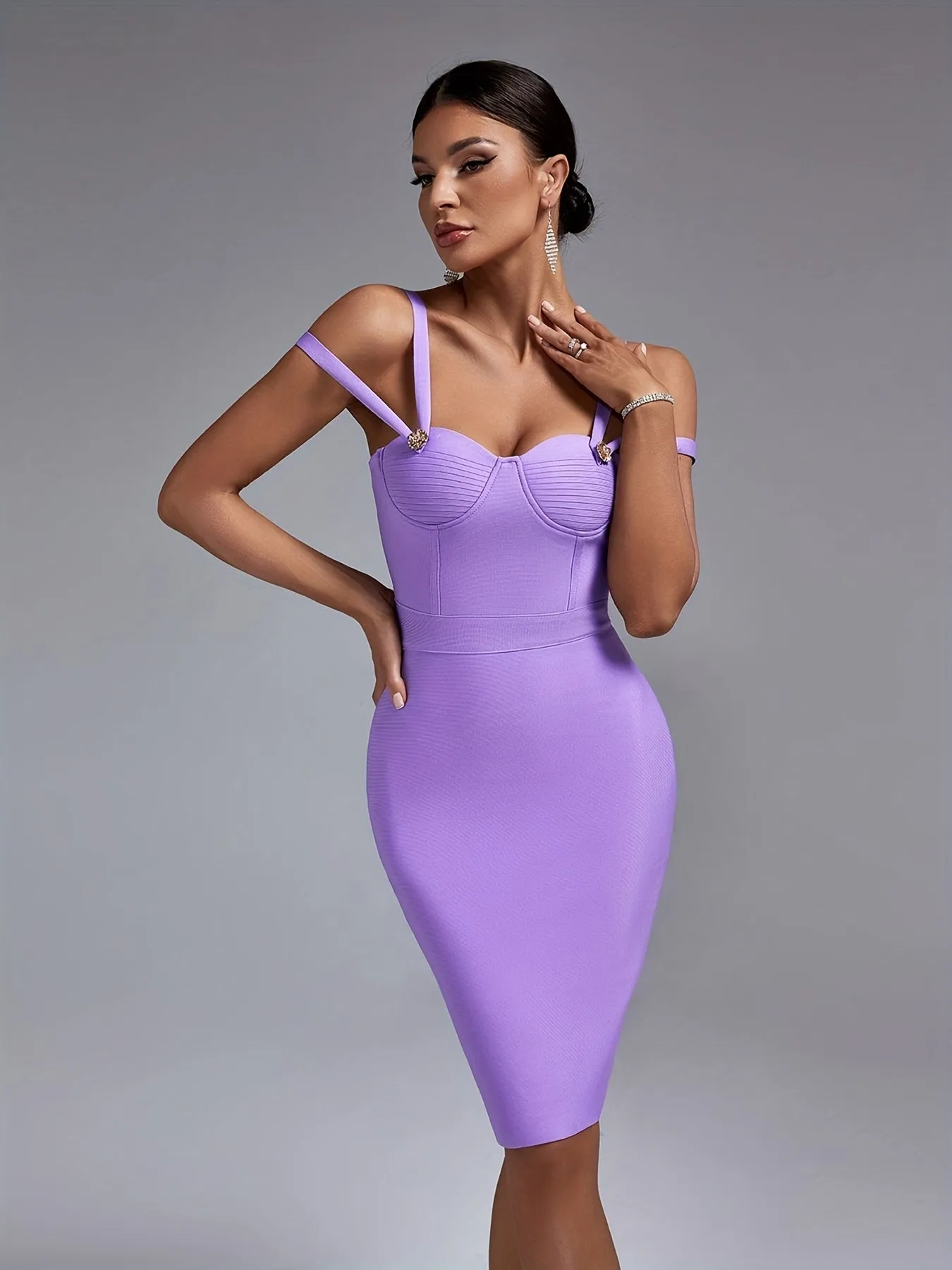 LLstyle Bustier Slim Strap Zipper Dress