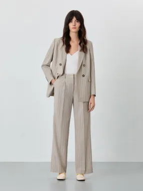 Loose Fit Trousers In Wool Blend